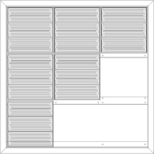 Modular Layout of Multiple Ceramic Radiant Panels (CRP)